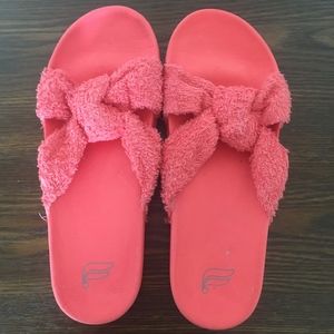Fabletics Coral Knotted Terry Cloth Sandals | Sz 8